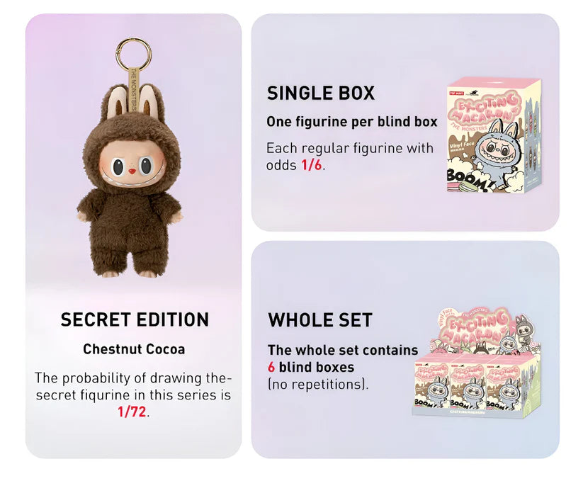 MONSTERS - Exciting Macaron Collection - Blind Box - Labubu Plush – Limited-Edition